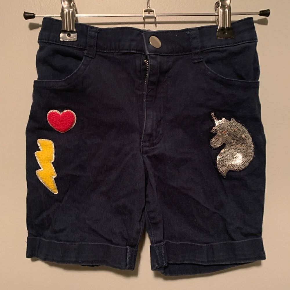 Navy Blue Patch Shorts